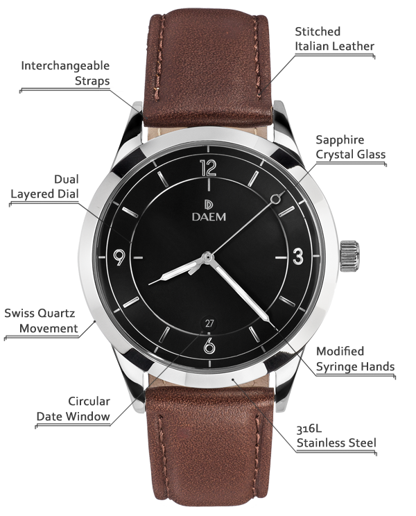 DAEM Sterling Brown Leather detailed specifications