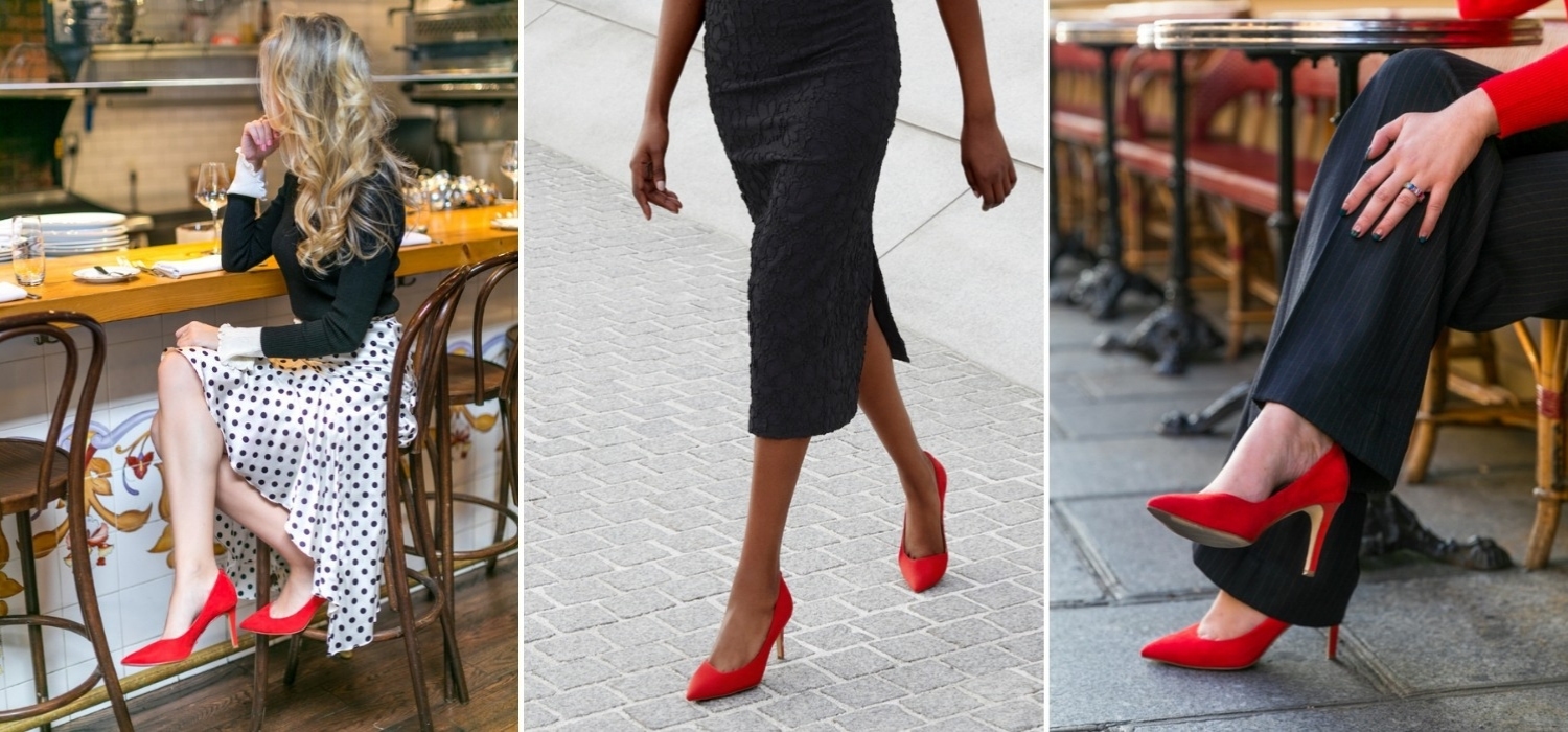 The elegant Volcano Red Frida Mid Heel from VEERAH is versatile with a comfortable insole. Ethically & sustainably made from supple vegan suede.