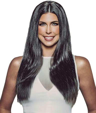Erabella #1B black/brown clip in hair extensions