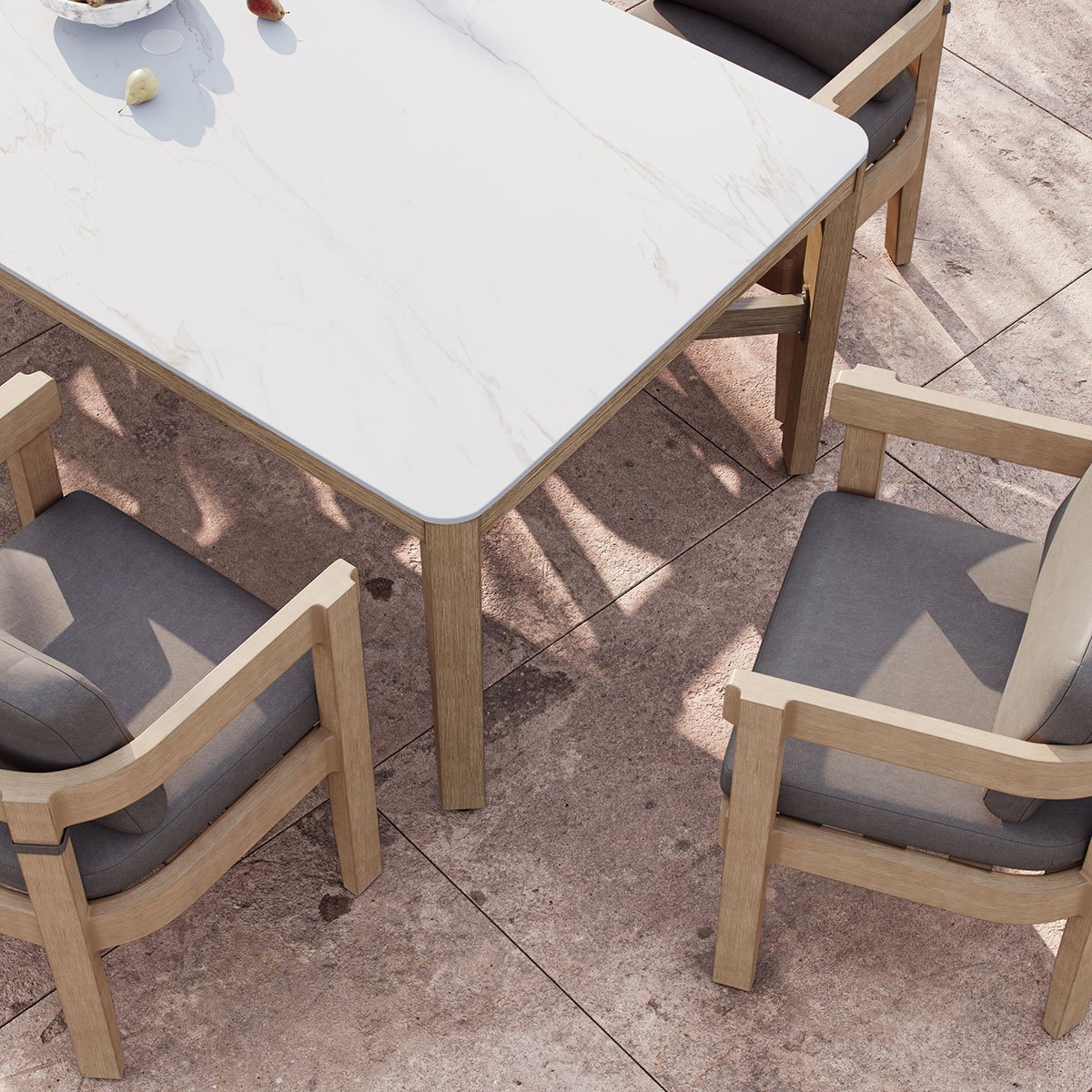 4 Agio Sonata Cushioned Dining Chairs with Arms