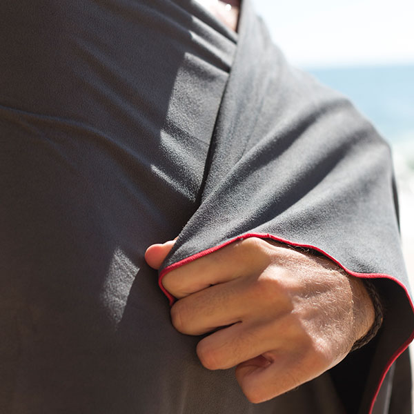 Man wrapped in Micro Fibre Towel