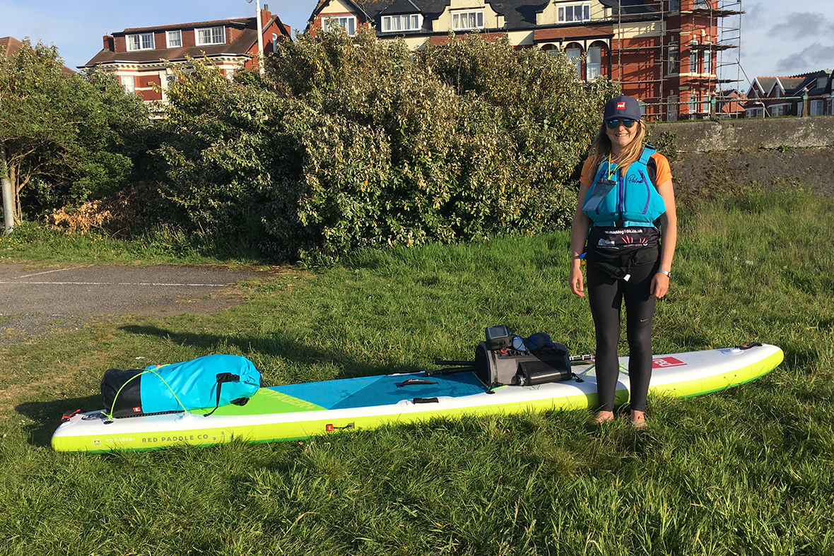 Lucy paddles on the River Wye