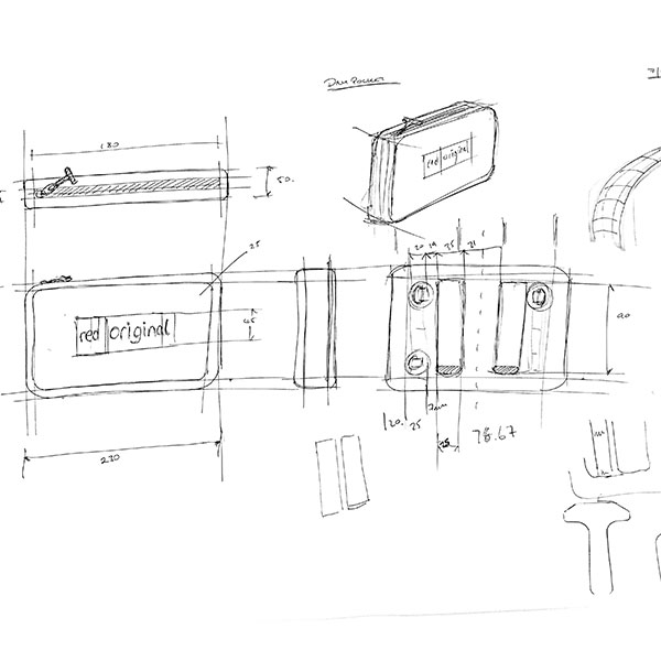 Dry Pouch Line Drawing