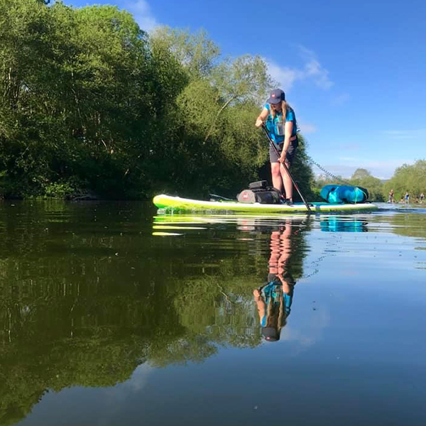 Female on paddle board