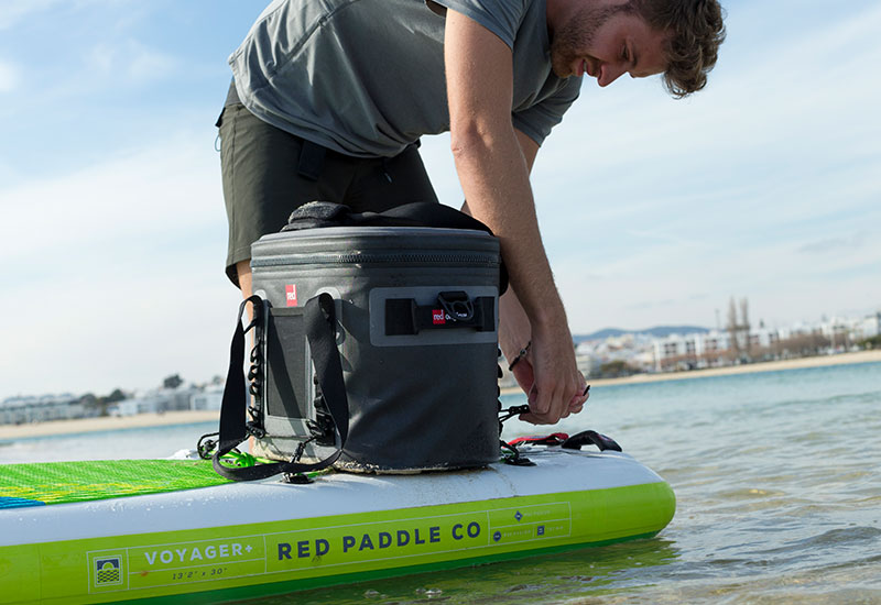 Attaching the Red Original cool bag to a SUP
