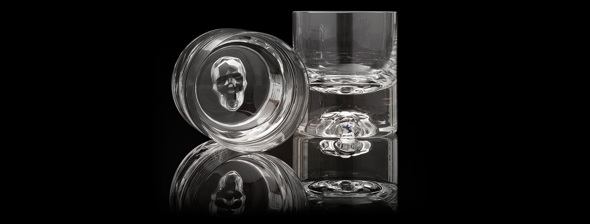 Quartet of Nude Shade Crystal Glasses